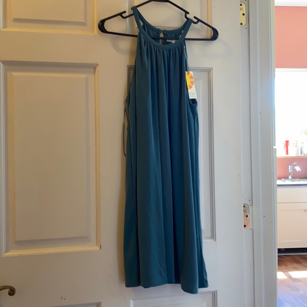 Blue/green dress.